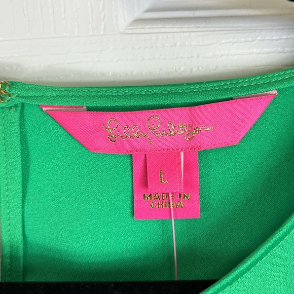 NWT Lilly Pulitzer juniper green Christie top sz lg - Picture 5 of 9